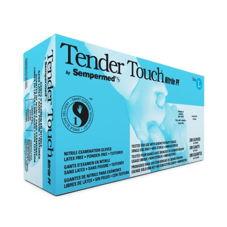 Tender Touch - Exam Glove Large NonSterile Nitrile Standard Cuff Length Textured Fingertips Lavender Chemo Tested - TTNF204