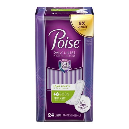Kimberly Clark Poise Bladder Control Pad 8-1/2 Inch Length Light Absorbency Absorb-Loc One Size Fits Most Female Disposable - 19308
