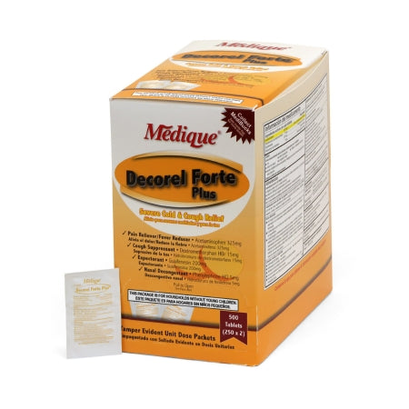 Decorel Forte Plus - Cold and Cough Relief 325 mg - 5 mg - 200 mg - 15 mg Strength Tablet 2 per Pack - 42513