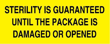 Medline - Pre-Printed Label Advisory Label Sterility Is Guaranteed Sterilization Label - YL5926K