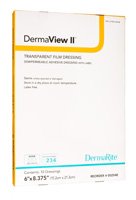 DermaRite Industries DermaView II Transparent Film Dressing with Border Rectangle 2-3/8 X 2-3/4 Inch Frame Style Delivery With Label Sterile - 00252E