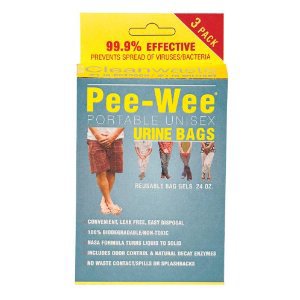 Pee-Wee - Unisex Urinal Bag Up to 24 oz. Zip Closure Single Patient Use - D583PW300