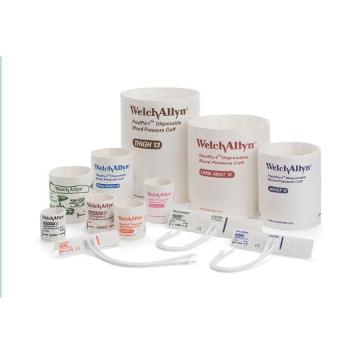 Welch-Allyn Blood Pressure Cuff, Size-03 Neonate, Soft Disposable, 1- Tube, Female NeoQuik (5082-300) Connector, Case of 40 Cuffs - NEO-3-1