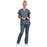 Fashion Seal Uniforms - Scrub Shirt 2X-Large Pewter 2 Pockets Short Set-In Sleeve Female - 7144-2XL