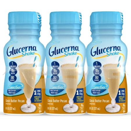 Abbott Nutrition Glucerna Shake Oral Supplement Butter Pecan Flavor 8 oz. Bottle Ready to Use - 57810
