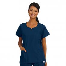 Fashion Seal Healthcare Women's SimplySoft Notch Neck Flex Tunic, Navy/Navy