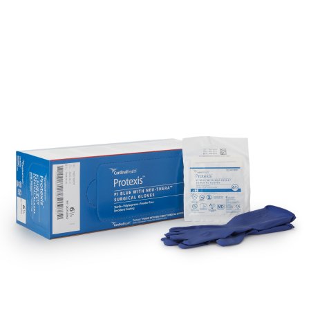 ESTEEM Blue with Neu-Thera - Surgical Glove Size 6.5 Sterile Pair Polyisoprene Extended Cuff Length Smooth Blue Not Chemo Approved - 2D73EB65