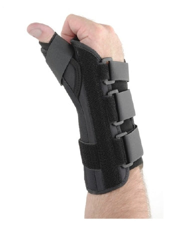 Ossur Form Fit Thumb Spica Thumb Splint Adjustable Radial and Palmar Stay Left Hand Black Medium - 30504C
