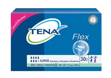 Essity HMS North America Inc TENA Flex Super Adult Incontinent Belted Undergarment Tab Closure Size 12 Disposable Heavy Absorbency - 67805