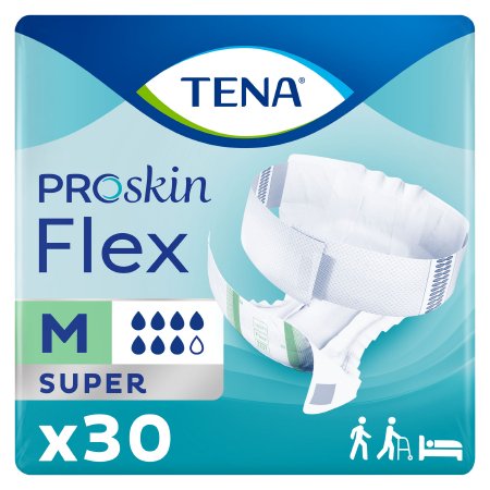 TENA ProSkin Flex Super - Unisex Adult Incontinence Belted Undergarment Size 12 / Medium Disposable Heavy Absorbency - 67805