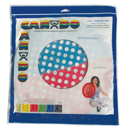 Cando Web - Hand Flexion Exerciser Large Red / Blue Light / Heavy - 10-0859
