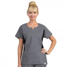 Fashion Seal Healthcare Women's SimplySoft Notch Neck Flex Tunic,  Pewter Black