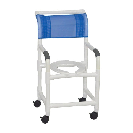 Mjm International Shower Chair  With Arms Pvc Frame Mesh Back 21 Inch Height - 118-3
