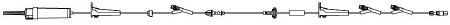 Alaris - IV Pump Set 60 Drops / mL Drip Rate 117 Inch Tubing 3 Ports - 10013186