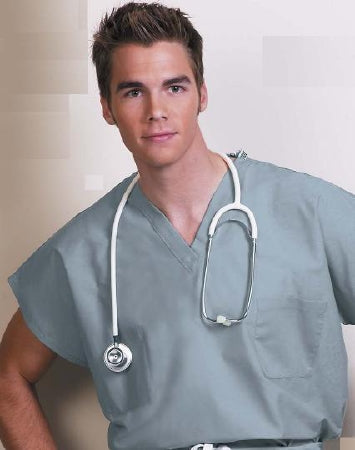 Fashion Seal Uniforms Scrub Shirt X-Large Jade Green 2 Pockets Short Cap Sleeves Unisex - 6791-XL