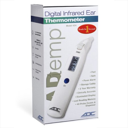AdTemp - Tympanic Ear Thermometer Adtemp Ear Probe Handheld - 424