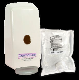 Central Solutions DermaCen Alcohol-Free Hand Sanitizer 1,000 mL BZK (Benzalkonium Chloride) Foaming Dispenser Refill Bag - SANI14116-1000