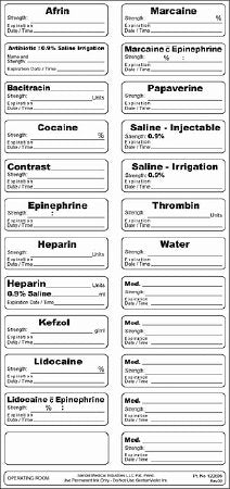Sandel Medical Industries Correct Medication Labeling System Label Kit - 3300