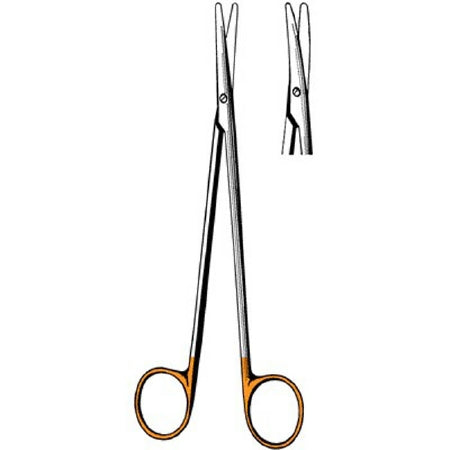 Surgi-OR - Dissecting Scissors Metzenbaum 7 Inch Length Office Grade Stainless Steel / Tungsten Carbide NonSterile Finger Ring Handle Curved Blunt Tip / Blunt Tip - 95-117