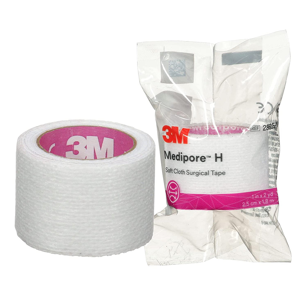 3M Medical Tape  Medipore H Soft Cloth 1 Inch X 2 Yard White Nonsterile - 2860S-1