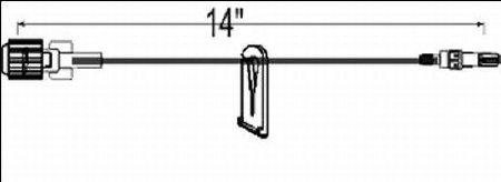 ICU Medical Extension Set 12 Inch Tubing 0.53 mL Priming Volume DEHP-Free - B1113