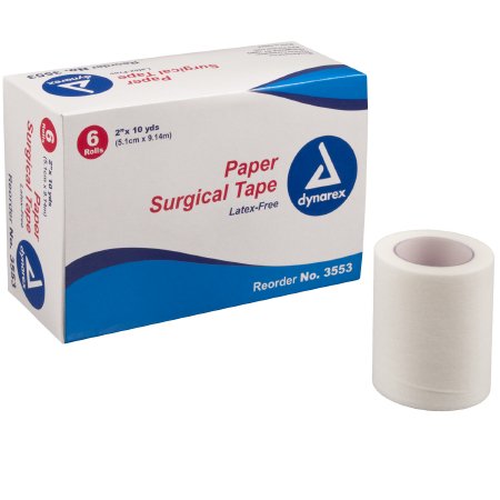 Dynarex Dynarex Medical Tape Porous Paper 2 Inch X 10 Yard White NonSterile - 3553