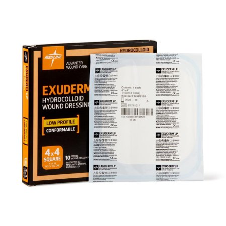 Exuderm LP - Hydrocolloid Dressing 4 X 4 Inch Square Sterile - MSC5100
