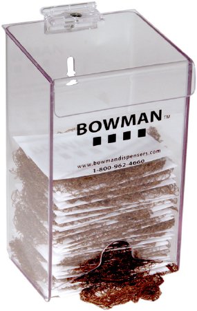 Bowman - PPE Dispenser BOWMAN Surface Mount 1-Box Capacity Clear 3-1/4 X 4-1/2 X 7-1/2 Inch Plastic - HP-010