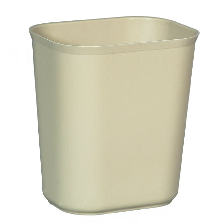 Saalfeld Redistribution Fire-Resistant Trash Can 14 Quart Beige Thermoset Polyester Open Top - FG254100BEIG