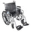 Drive Medical Chrome Sport Wheelchair Dual Axle Full Length Arm Padded, Removable Arm Style Mag Wheel Black 18 Inch Seat Width 300 lbs. Weight Capacity - CS18ADFA-ELR
