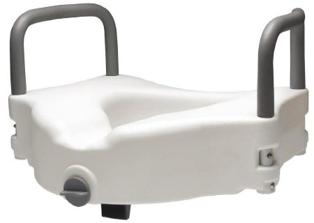 Lumex - Raised Toilet Seat 4-1/2 Inch Height White 300 lbs. Weight Capacity - 6487RA