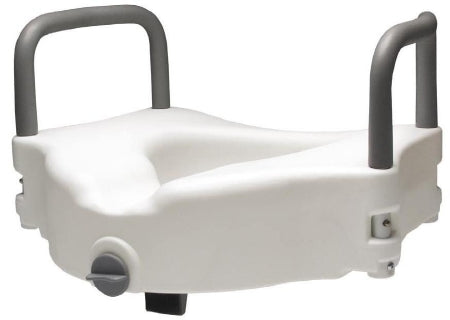 Graham-Field Lumex Raised Toilet Seat 4-1/2 Inch Height White 300 lbs. Weight Capacity - 6487RA