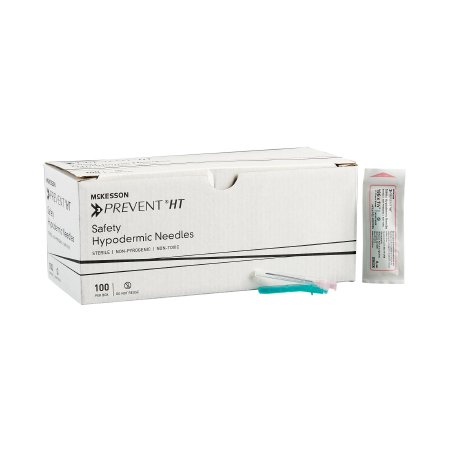 McKesson Prevent HT - Hypodermic Needle Hinged Safety Needle 18 Gauge 1-1/2 Inch Length Thin Wall - 102-N18105S