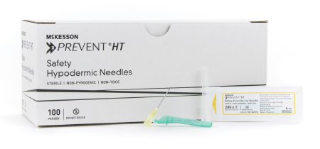 McKesson McKesson Prevent HT Hypodermic Needle Hinged Safety Needle 20 Gauge 1 Inch - 102-N201S