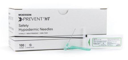 McKesson McKesson Prevent HT Hypodermic Needle Hinged Safety Needle 21 Gauge 1-1/2 Inch - 102-N21105S