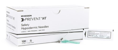 McKesson McKesson Prevent HT Hypodermic Needle Hinged Safety Needle 22 Gauge 1-1/2 Inch - 102-N22105S
