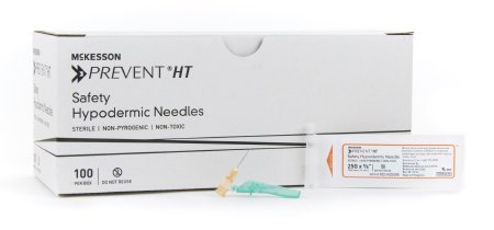 McKesson McKesson Prevent HT Hypodermic Needle Hinged Safety Needle 25 Gauge 5/8 Inch - 102-N2558S