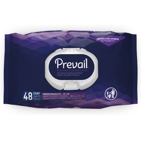 First Quality Personal Wipe Prevail Soft Pack Aloe / Vitamin E / Chamomile Fresh Scent 48 Count - WW-910