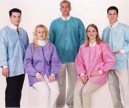 Fisher Scientific ValuMax Extra-Safe Lab Jacket Teal Medium Long Sleeves Hip Length - 23900500C