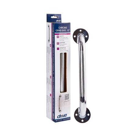 drive - Wall Grab Bar Chrome Finish Knurled Steel - 12112-3