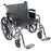 Drive Medical Sentra EC Bariatric Wheelchair Heavy Duty Full Length Arm Padded, Removable Arm Style Mag Wheel Black 24 Inch Seat Width 450 lbs. Weight Capacity - STD24ECDFA-ELR
