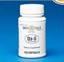 Bio Tech Pharmacal Bio Tech Vitamin Supplement Vitamin D3 5000 IU Strength Capsule 100 per Bottle - 53191024401