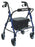 drive - 4 Wheel Rollator Blue Adjustable Height / Folding Aluminum Frame - 301PSBN