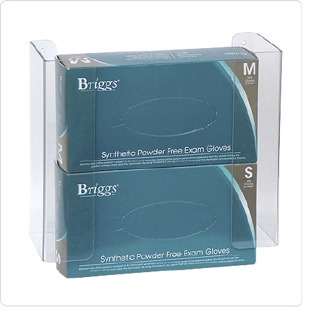 Omnimed Glove Box Holder Horizontal Mount 2-Box Clear 4-1/8 X 10-1/2 X 11-1/4 Inch Plastic - 305361