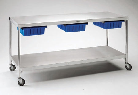 Pedigo Products Center Supply Work Table 24 X 34 X 72 Inch Stainless Steel - CDS-2472-W/SC