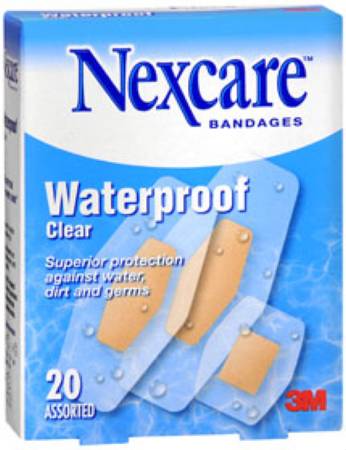 3M Nexcare Adhesive Strip 7/8 X 1-1/16 Inch / 1-1/4 X 2-1/2 Inch / 1-1/16 X 2-1/4 Inch Plastic Rectangle Sheer Sterile - 5113199524