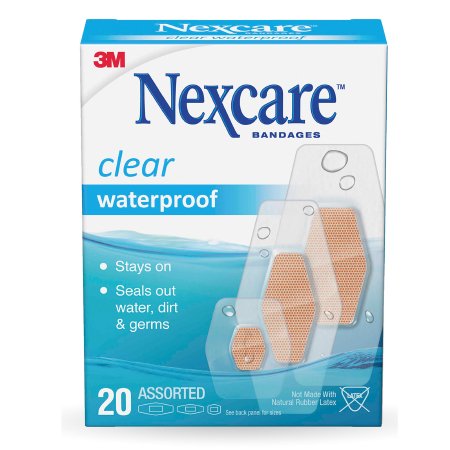 3M Nexcare - Adhesive Strip 7/8 X 1-1/16 Inch / 1-1/4 X 2-1/2 Inch / 1-1/16 X 2-1/4 Inch Plastic Rectangle Sheer Sterile - 05113199524