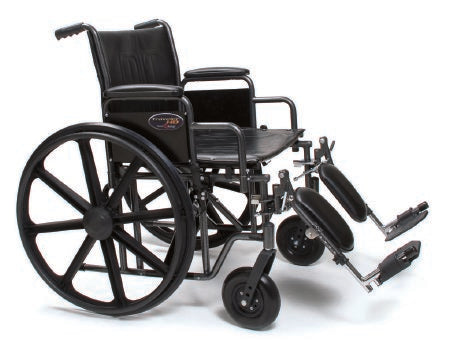 Graham-Field Traveler HD Bariatric Wheelchair Heavy Duty Desk Length Arm Removable Arm Style Mag Wheel Black 24 Inch Seat Width 500 lbs. Weight Capacity - 3G010530