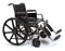 Graham-Field Traveler HD Bariatric Wheelchair Heavy Duty Desk Length Arm Removable Arm Style Mag Wheel Black 24 Inch Seat Width 500 lbs. Weight Capacity - 3G010530
