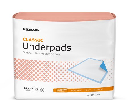 McKesson McKesson Lite Underpad 23 X 36 Inch Disposable Fluff / Polymer Light Absorbency - UPLT2336